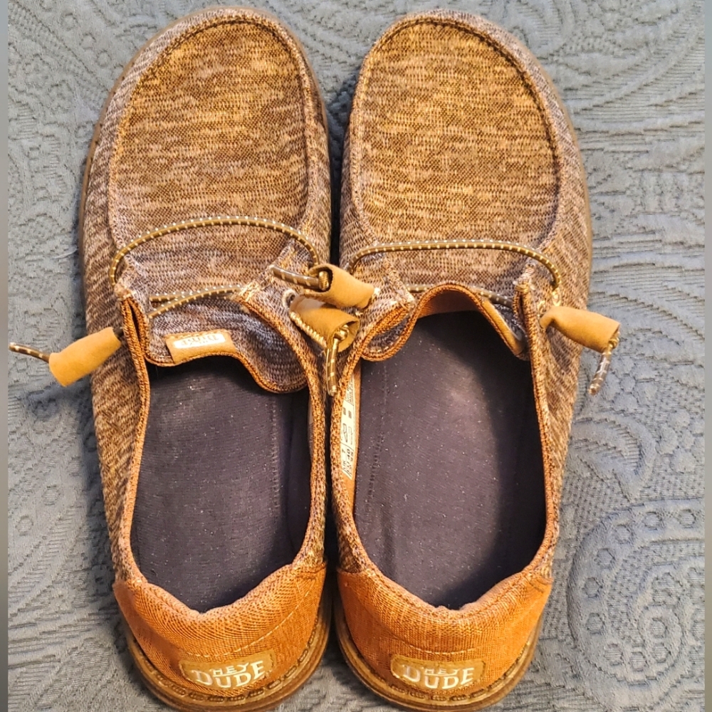 Hey Dude Textured Brown Slip-On Shoes